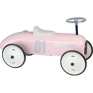 Vintage metalen loopauto - Roze - Vilac