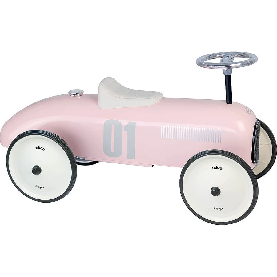 Vintage Metall Aufsitzauto - Rosa - Vilac