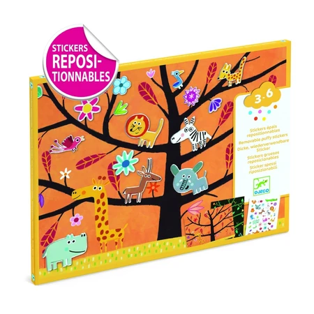 Repositionable animal stickers, Djeco