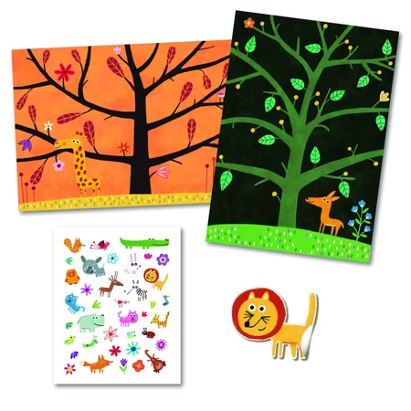 Repositionable animal stickers, Djeco