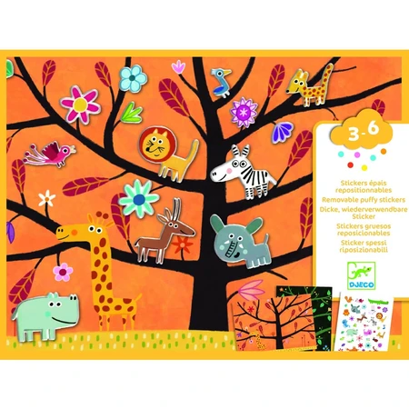 Repositionable animal stickers, Djeco