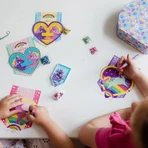 Estudio creativo 2 en 1 con unicornios, pintura de diamantes y pulseras