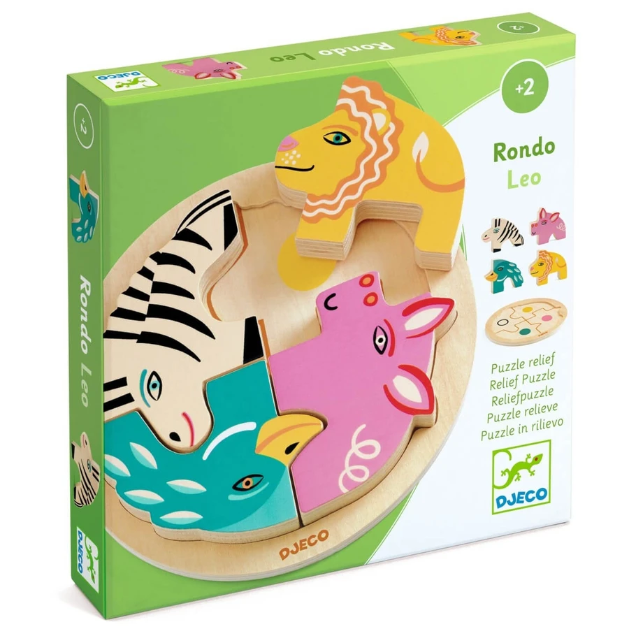 Rondo Leo houten puzzel, Djeco