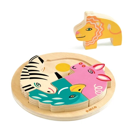 Rondo Leo houten puzzel, Djeco