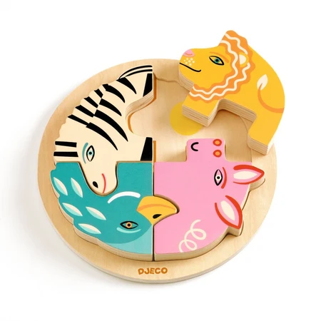 Rondo Leo houten puzzel, Djeco