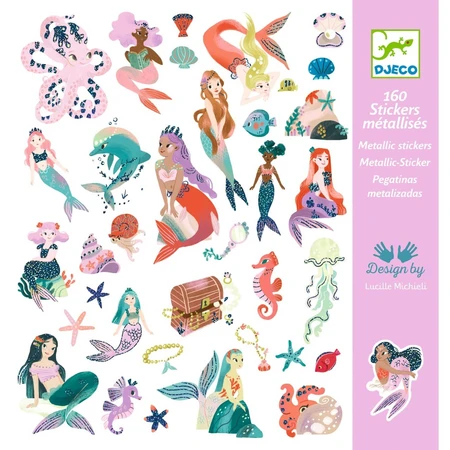 Pegatinas metálicas Sirenas, Djeco