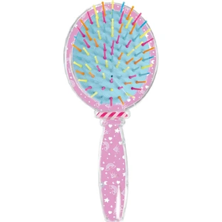 Cepillo para el pelo con purpurina y dibujo de unicornio