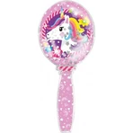 Cepillo para el pelo con purpurina y dibujo de unicornio