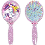 Cepillo para el pelo con purpurina y dibujo de unicornio