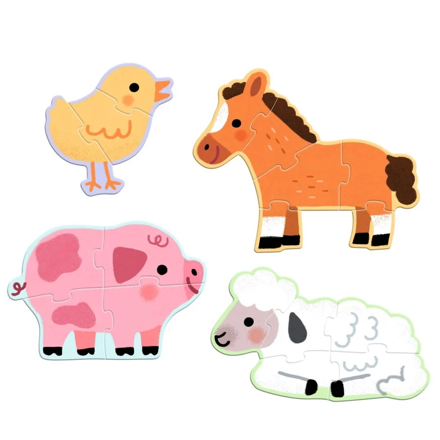 Progressive jigsaw puzzle The Farm, Djeco