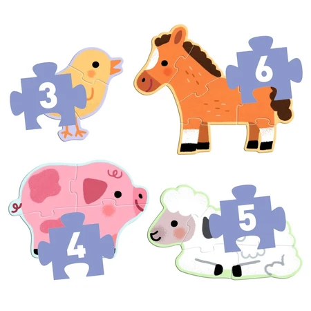 Progressive jigsaw puzzle The Farm, Djeco