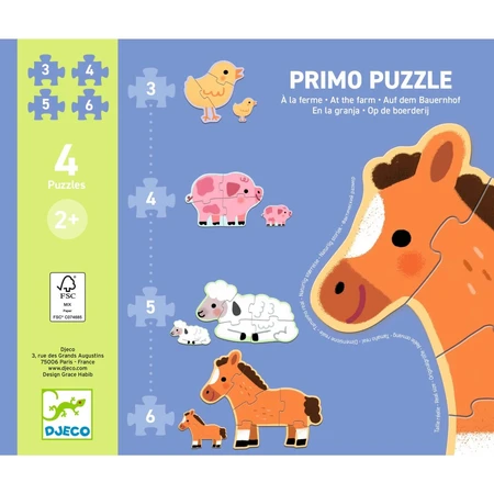 Progressive jigsaw puzzle The Farm, Djeco