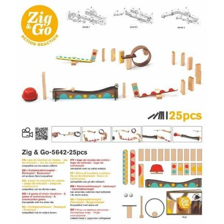 Zig & amp;Go Djeco, bouwpakket, 25 stuks