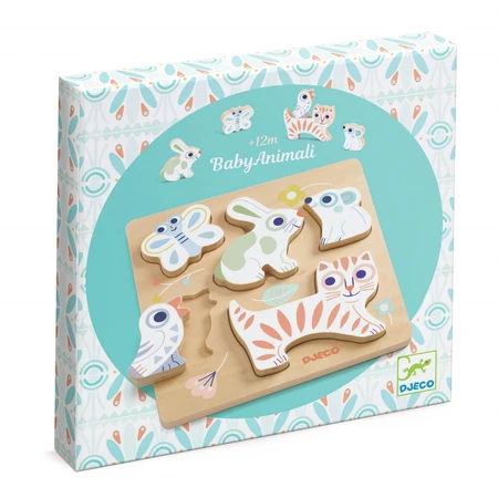 Puzzle en bois BabyAnimali, Djeco