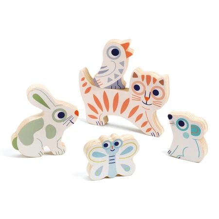 Puzzle en bois BabyAnimali, Djeco
