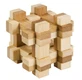 Logic game IQ in bamboo wood in metal box-11