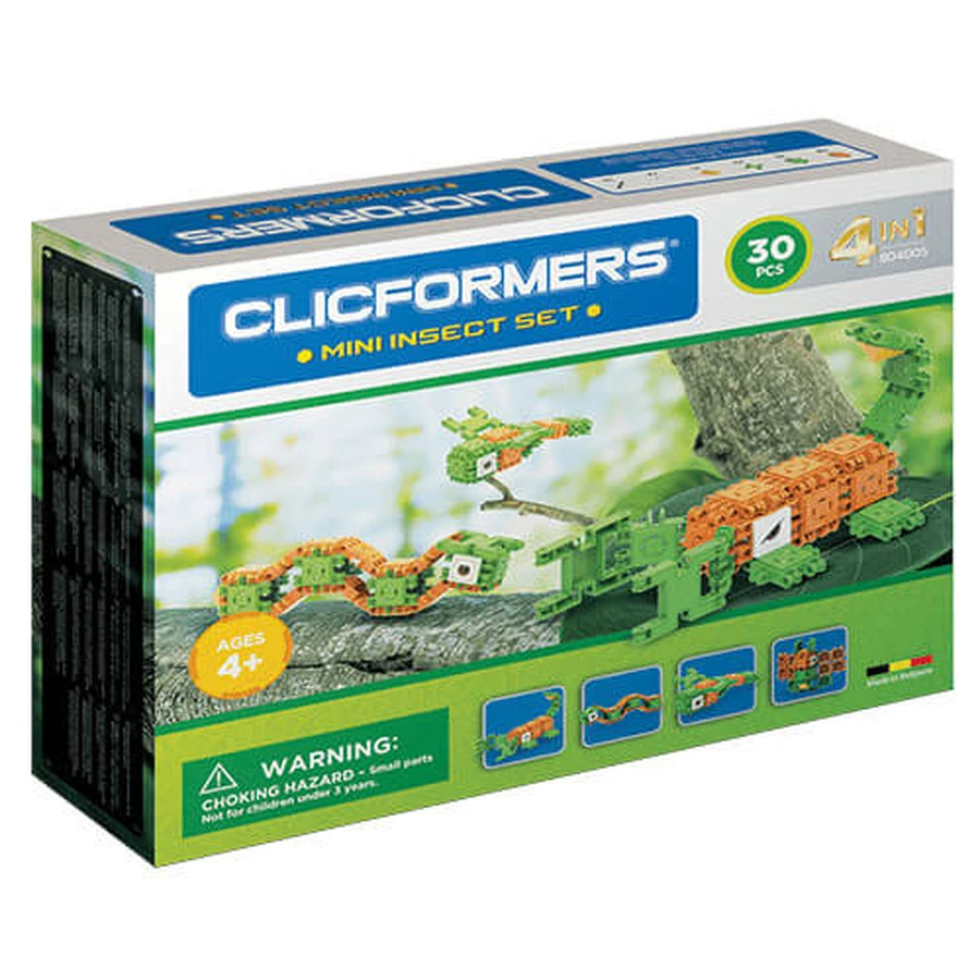 Bouwset Clicformers - Insecten, 30 stuks