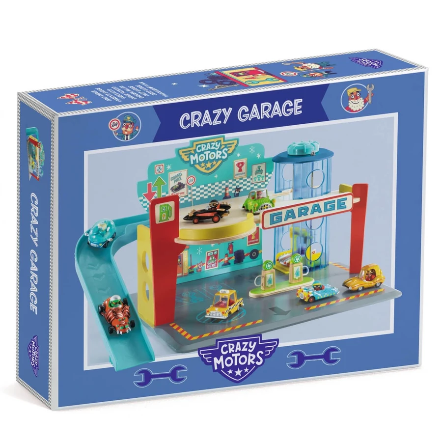 Garaje para coches Crazy Motors, Djeco