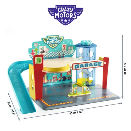 Garaje para coches Crazy Motors, Djeco