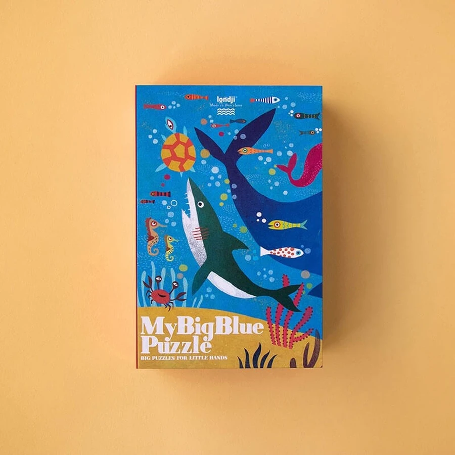 Puzzle Londji, Ballena azul en el océano