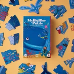 Puzzle Londji, Ballena azul en el océano