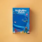 Puzzle Londji, Ballena azul en el océano