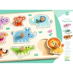 Puzzle en bois avec animaux sauvages, Djeco
