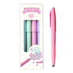Set of 4 pens with eraser pastel colors, Djeco