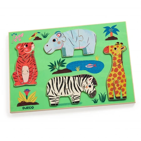 Coucou Tiger houten puzzel, Djeco