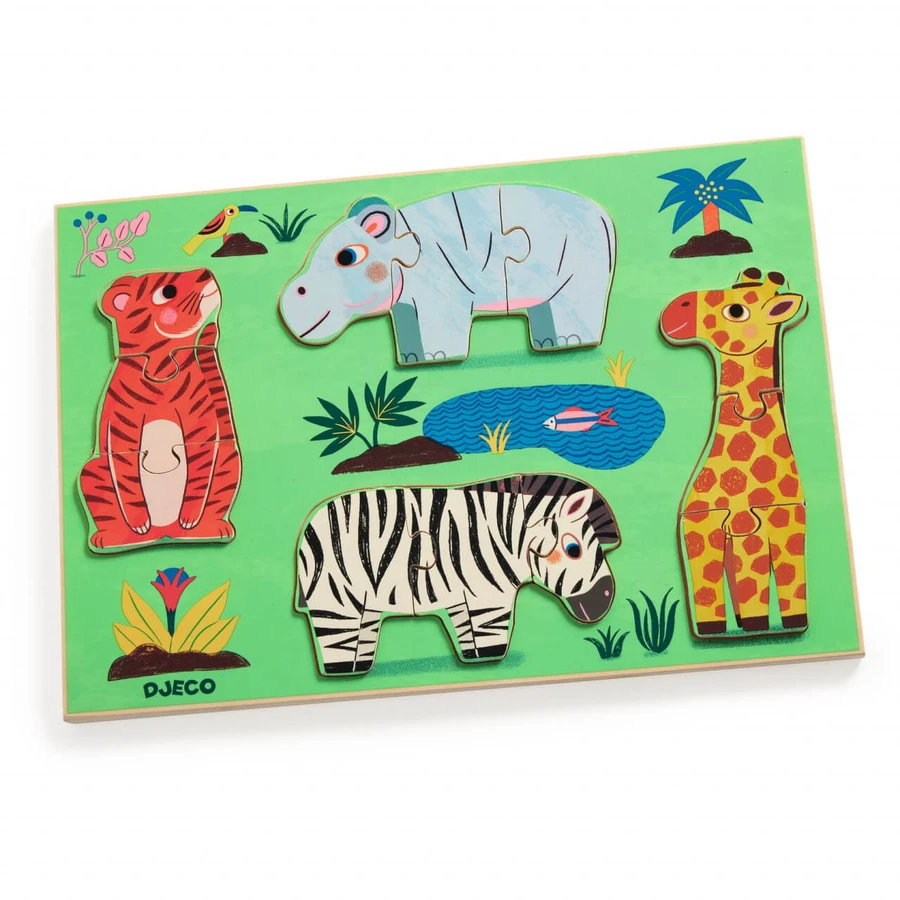 Coucou Tiger houten puzzel, Djeco