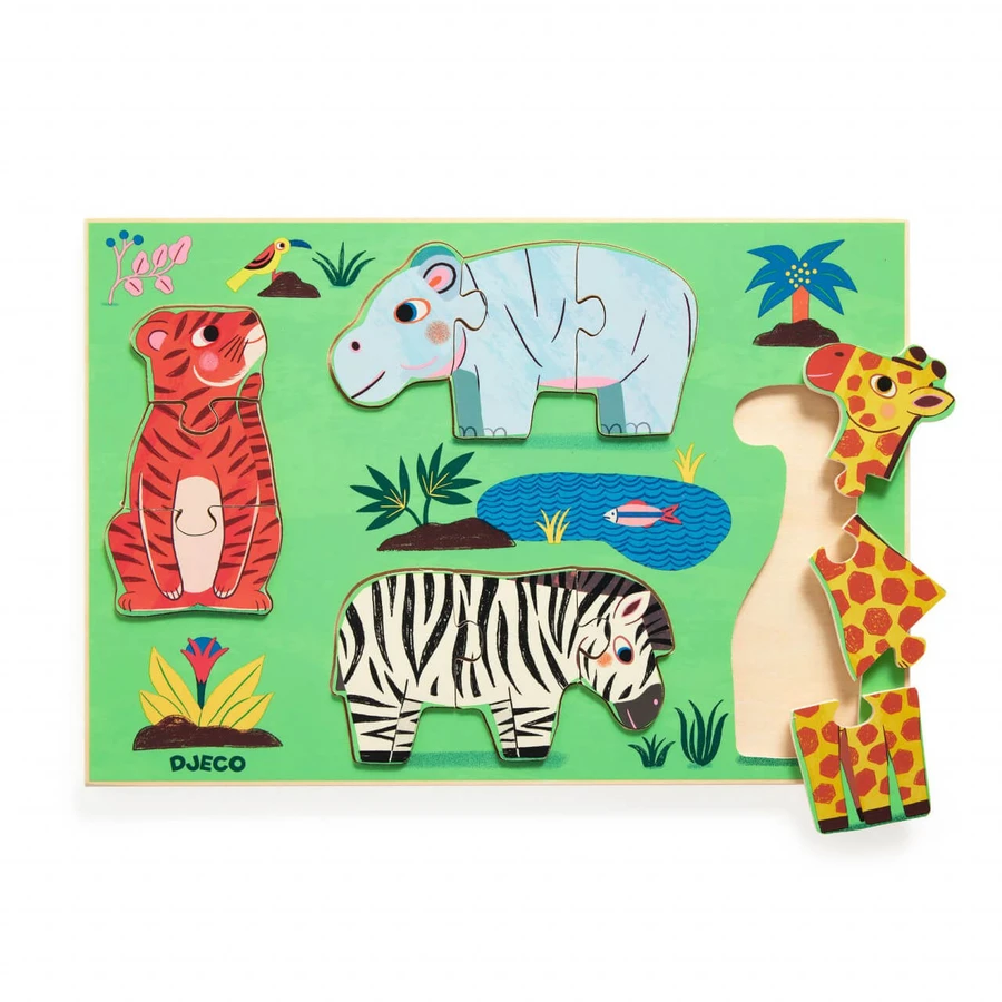 Coucou Tiger houten puzzel, Djeco