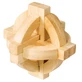 Juego de lógica IQ madera bambú bambú Doble disco puzzle 3d