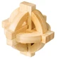 Logic game IQ wooden bamboo bamboo Double disk puzzle 3d