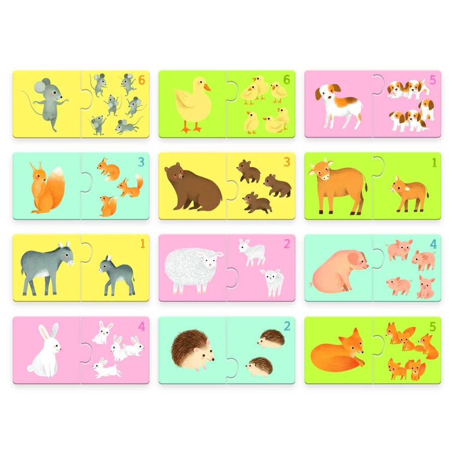 Moeder-kind bijpassende duo puzzel, Djeco