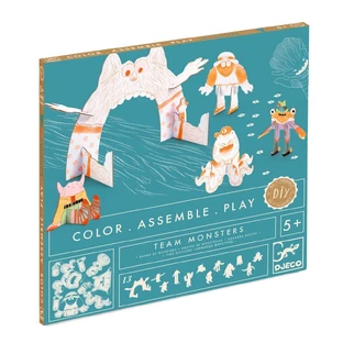 Kit para colorear y montar Creative Monster, Djeco