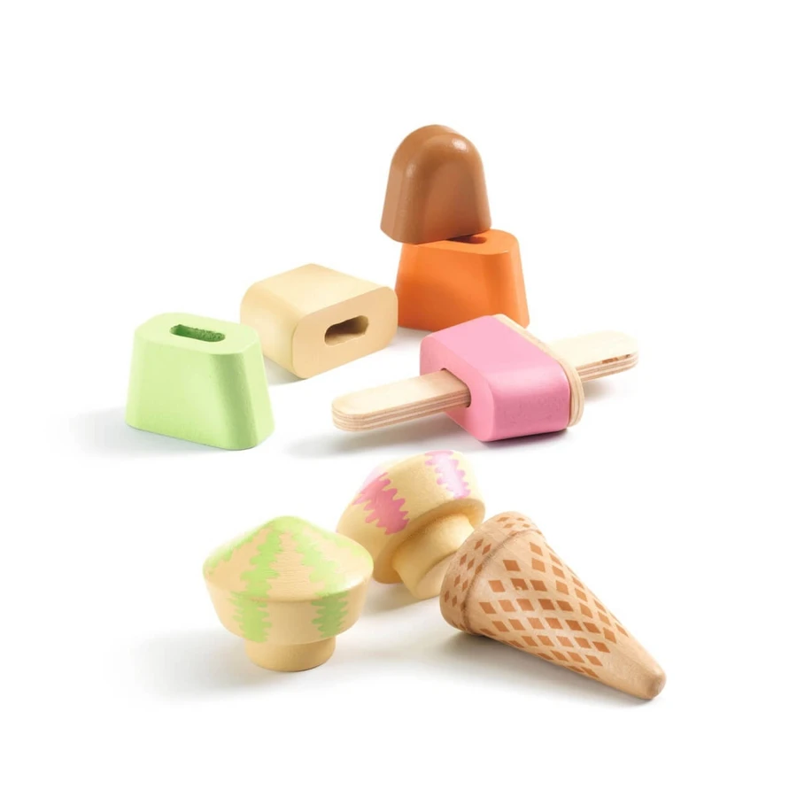 Jeu de rôle en bois Gelateria Lina & Lino, Djeco