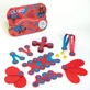 Clixo magnet building set, itsy pack Flamingo-Turquoise 30