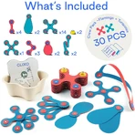 Clixo magnet building set, itsy pack Flamingo-Turquoise 30