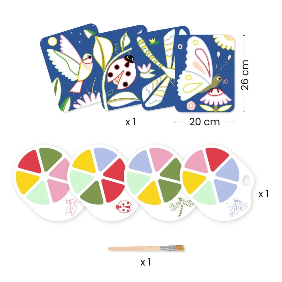 Jeu de peinture créative Papillons et coccinelles, Djeco