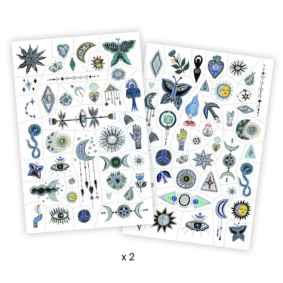 Tatouages de symboles magiques, Djeco