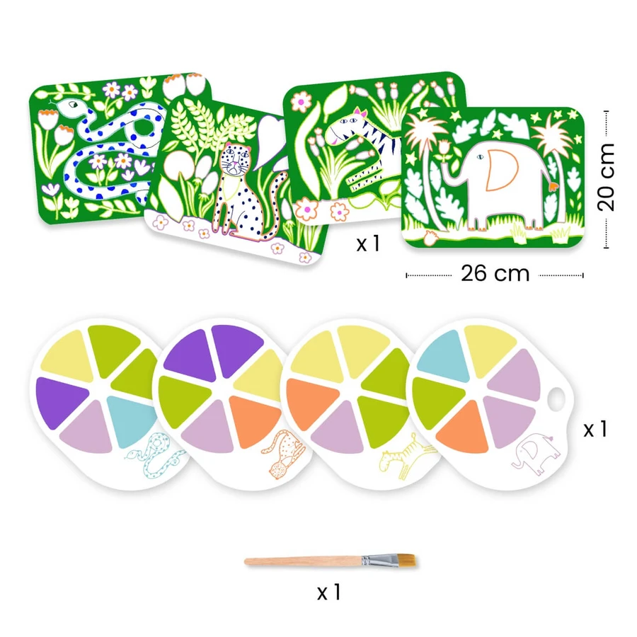 Juego de pintura creativa Wild Animals, Djeco