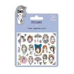 Djeco stickerset, portretten met glitter