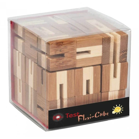 Flexi-cub bamboo 3D logic puzzle game