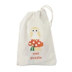 Mini-puzzle en bois 3D hibou, Orange Tree Toys