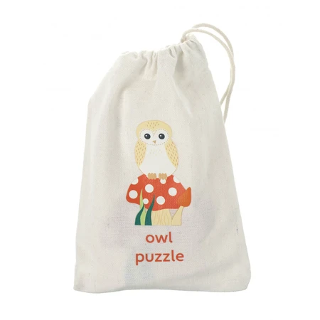 Mini-puzzle en bois 3D hibou, Orange Tree Toys