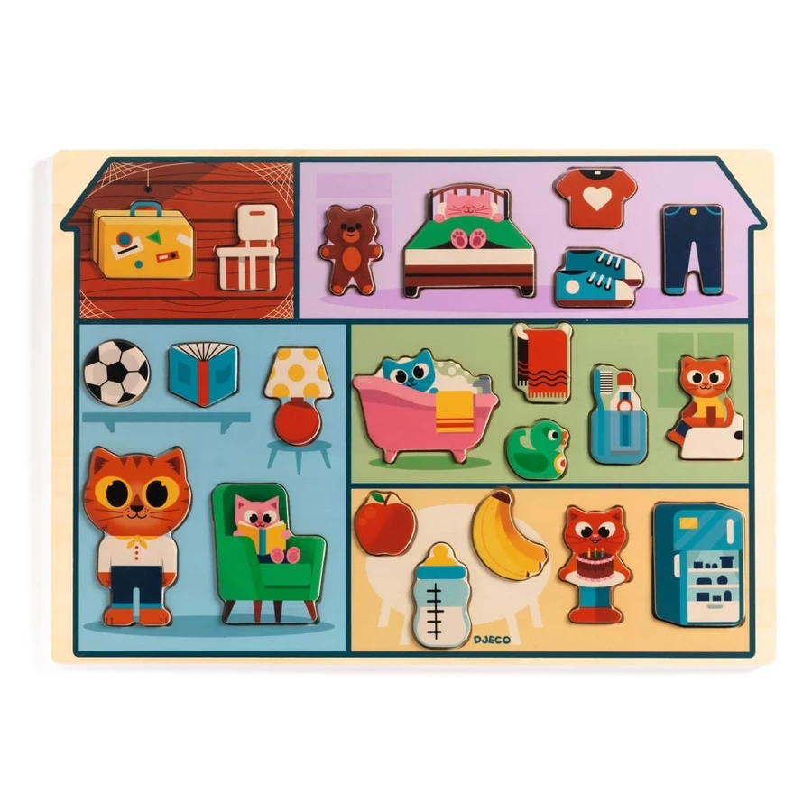 Puzzle en bois Home, Djeco