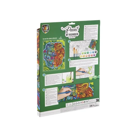 Kreativ-Set, Malen nach Zahlen, Canvas Lion, Grafix