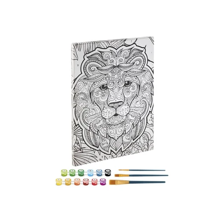 Kreativ-Set, Malen nach Zahlen, Canvas Lion, Grafix
