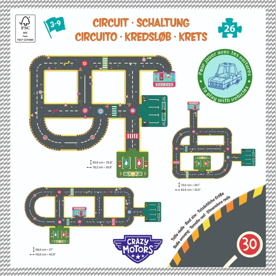 Puzzle Giant racing circuit, Djeco