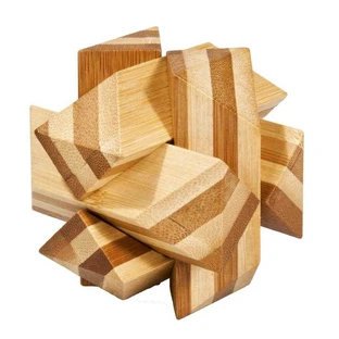 Logic game IQ wooden bamboo IQ Angular Knot